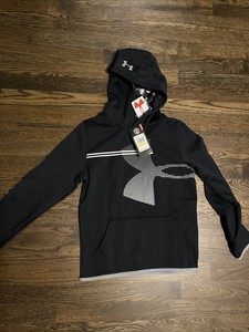 Under Armour juvenil medio Boy's frío Engranaje Suelto Suéter Negro Logo  Hoodie | eBay