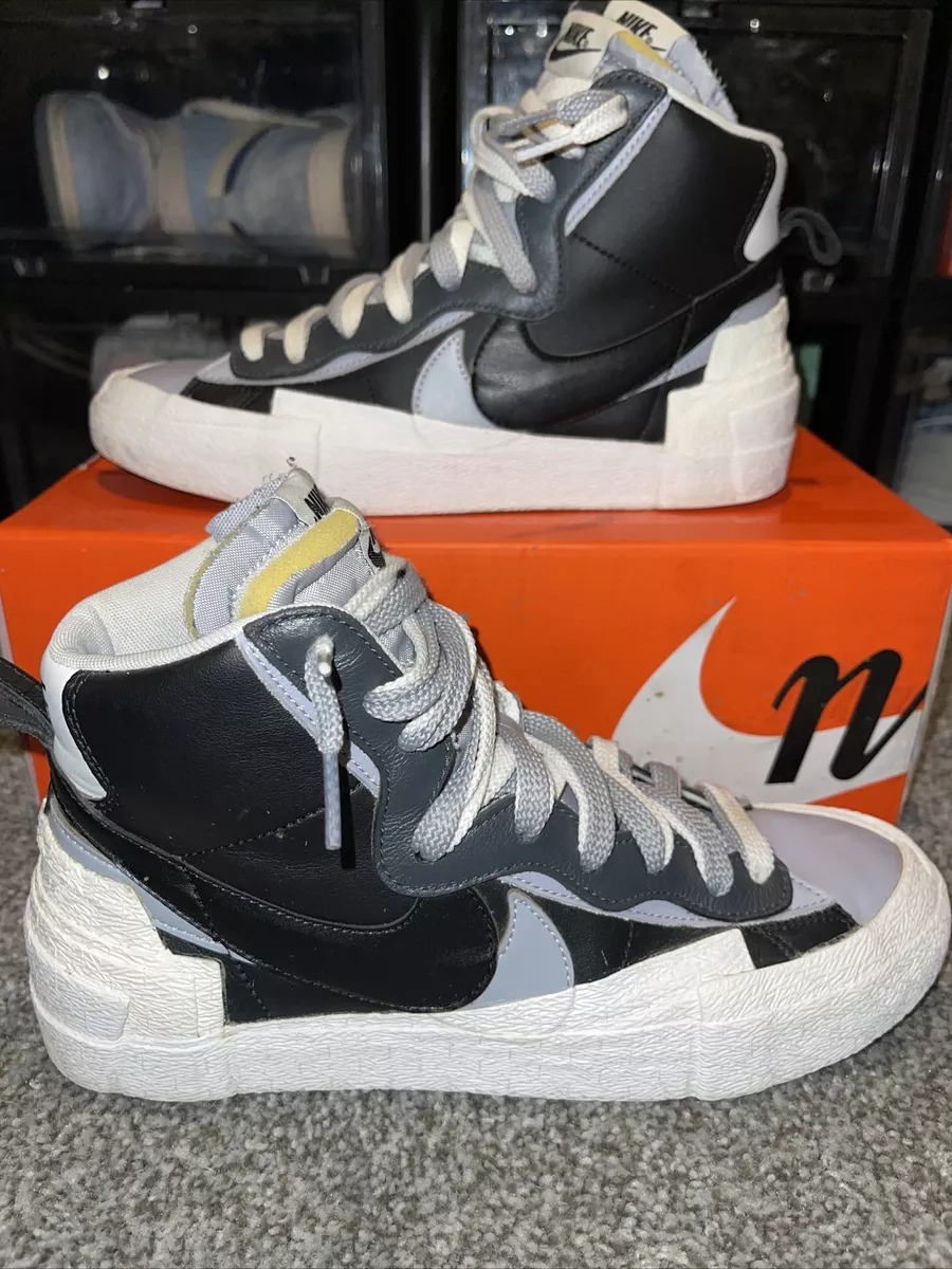 Size 8 - Nike Blazer Mid x Sacai Black Grey 2019