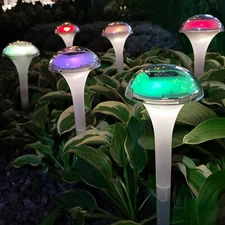 6pcs Solar LED Garden Lights Waterproof Outdoor Landscape Pathway Yard Lawn Lamp