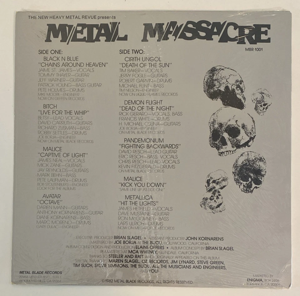 METAL MASSACRE - NEAR MINT 1984 VINYL LP w/ 1ST METALLICA RECORDING - Image 2 of 4