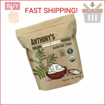 Anthony's Organic Acacia Senegal Powder, 1 lb, Batch Tested Gluten Free, Non GMO