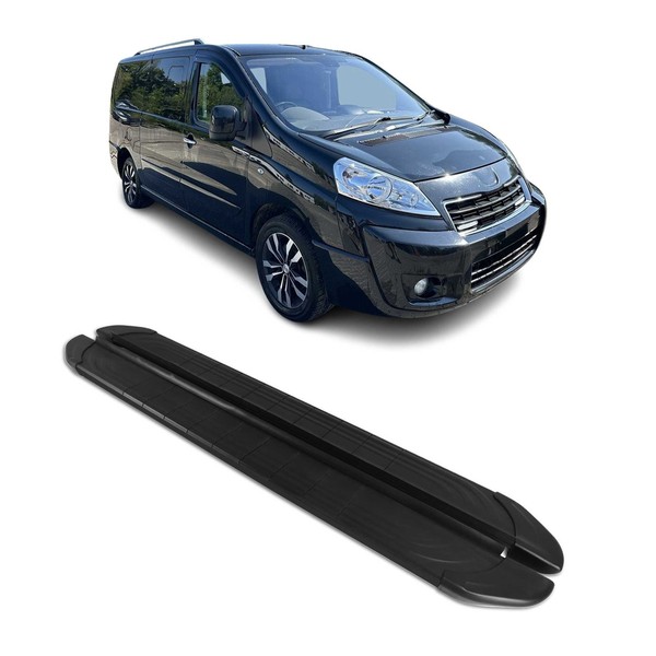 Trittbretter Seitenschweller FüR Peugeot Expert 2007-2016 L1 Aluminium Schwarz-image