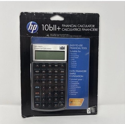 HP 10bII+ Plus Financial Calculator Hewlett Packard 10bll+ New in Package
