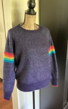 NWT JOULES French Navy Anna Pullover Sweater Long Sleeves Rainbow Stripe Sz US 8
