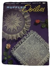 Vtg 1954 Ruffled Doilies Crochet Pattern Book 306 Coats  Clark's Sunburst NICE