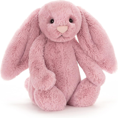 Bashful Tulip Pink Bunny Stuffed Animal, Medium 12 Inches - Rabbit