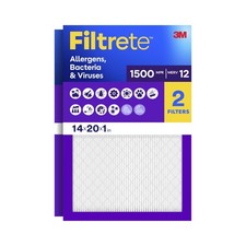 Filtrete 14x20x1 Air Filter, MPR 1500, MERV 12, Healthy Living Ultra-Allergen 3-