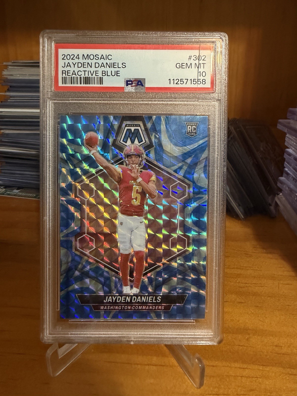 Jayden Daniels Panini Mosaic #302 Reactive Blue