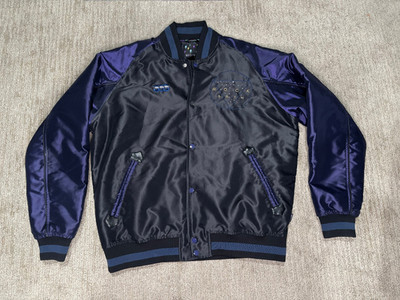 Rocksmith Tokyo Jacket Mens Extra Large XL Souvenier Bomber Black Purple