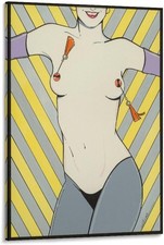Patrick Nagel No Hassle Tassle Art Poster Modern Room Decor Premium Satin Print