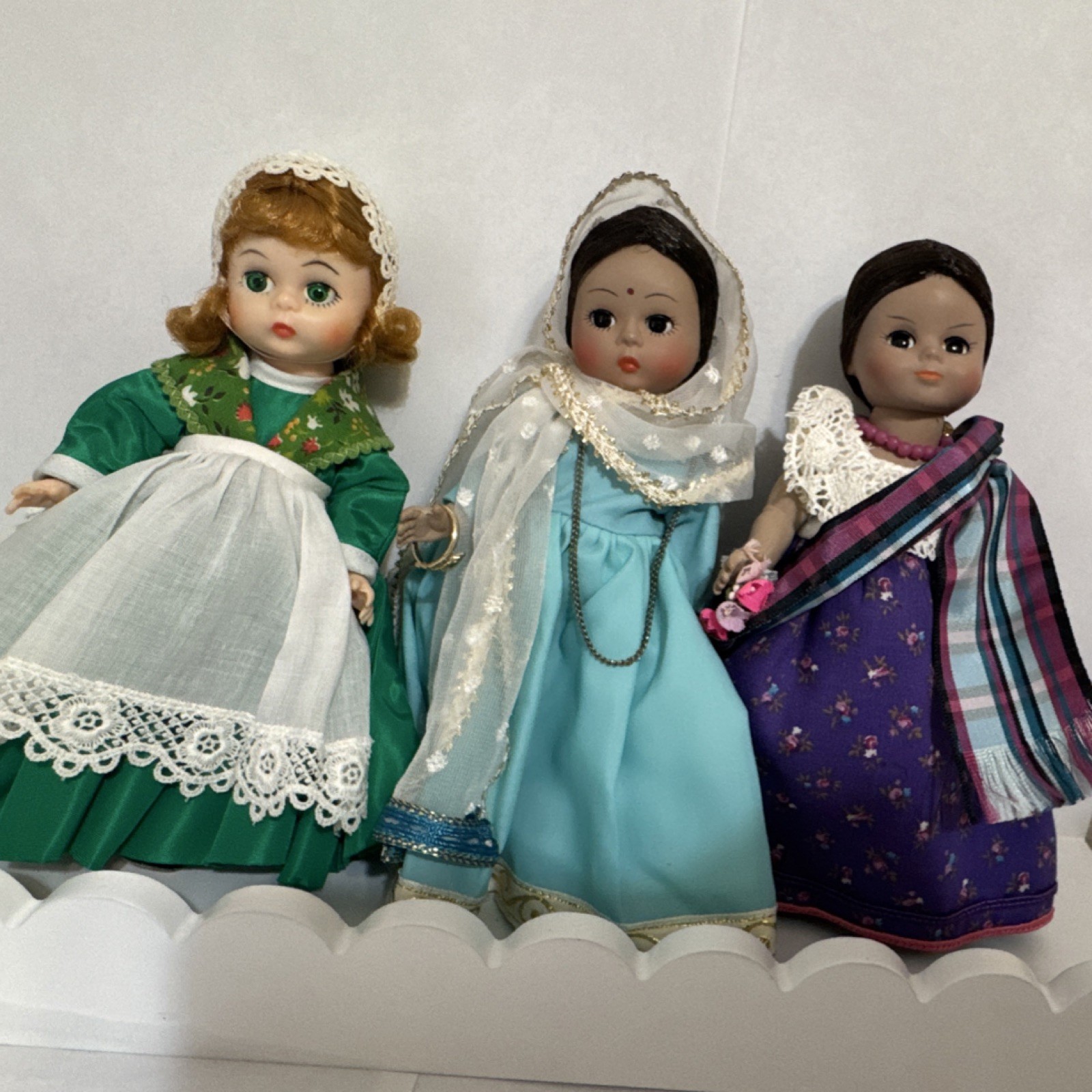 Lot Of 3 Ireland, India, Laos 8 Inch