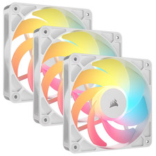 Image of Corsair RS120-R ARGB 120mm PWM Fans 3-Pack White - Reverse Rotor, Daisy-Chain