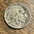 1934 D Indian Head Buffalo Nickel 5 Cent Piece F Fine 5c US Coin - Free Ship