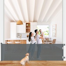 COMOMY 118" Retractable Baby Gates Extra Wide, Dog Gate for Large Openings  ...