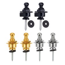 6 Pcs Instrument Safe Lock Guitar Locking Strap Locks Metal Buttons
