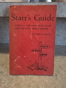 Vintage 1970 Starr's Guide John Muir Trail High Sierras Map Sierra Club Yosemite