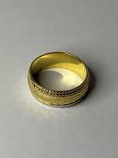 18ct Gold Three Tone Wedding Band Ring Size T 4.5g