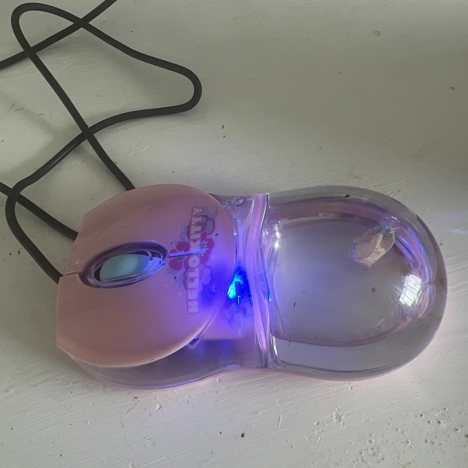 Hello Kitty Liquid Filled Computer Mouse Aqua Bathtub Vintage Optical USB Works - Image 2 of 4