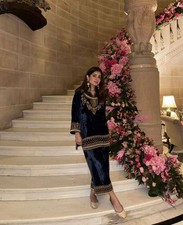 Velvet Suits Pakistani Salwar Kameez Ready To Wear Dress Party Bollywood Wedding