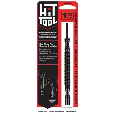 HIT Tool Door Hinge Pin Removal Tool - Spring-Driven Punch & Steel-Faced Design