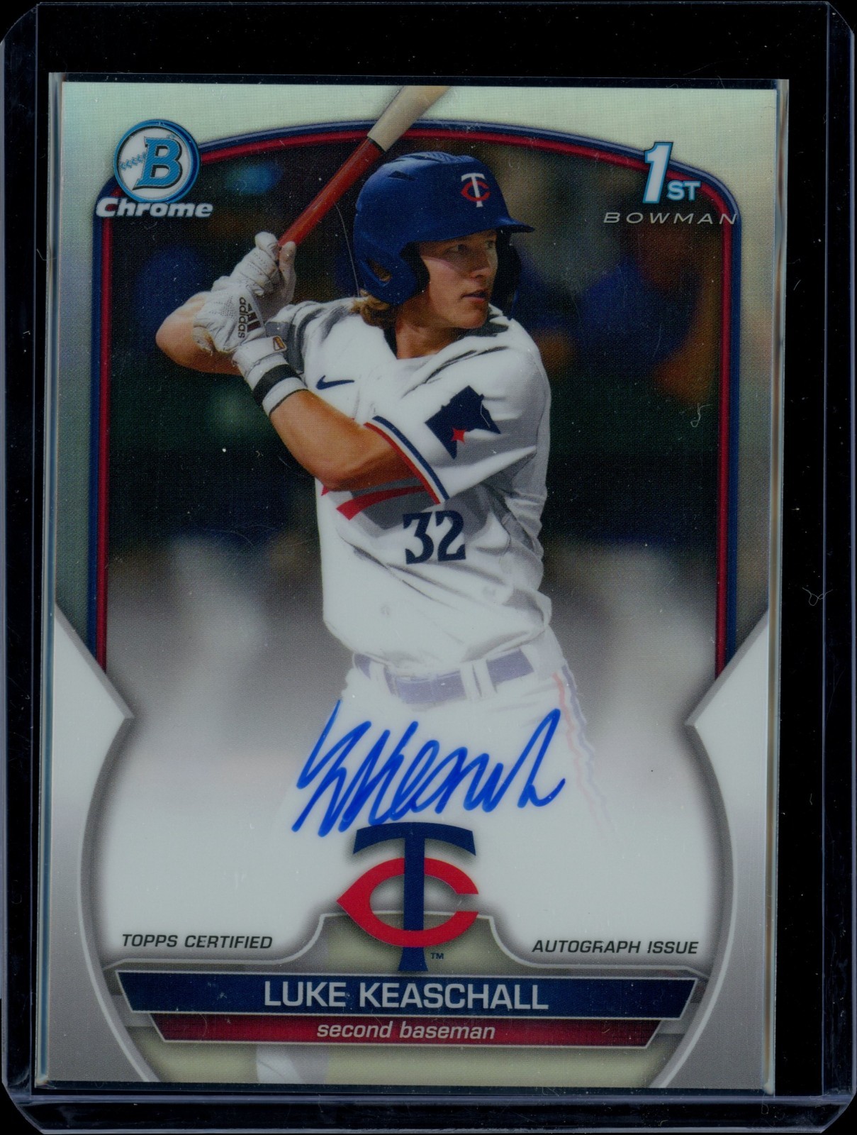 2023 Bowman Draft Luke Keaschall 1st Bowman Chrome Refractor Auto /499 CDA-LK