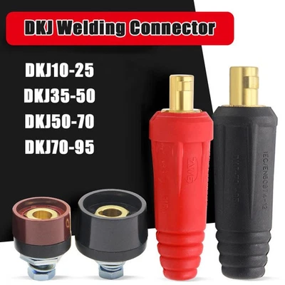 DKJ Kupfer Schweißkabel Stecker Schnellmontage Stecker Buchse Schweißbuchse Stecker - Bild 1 von 4