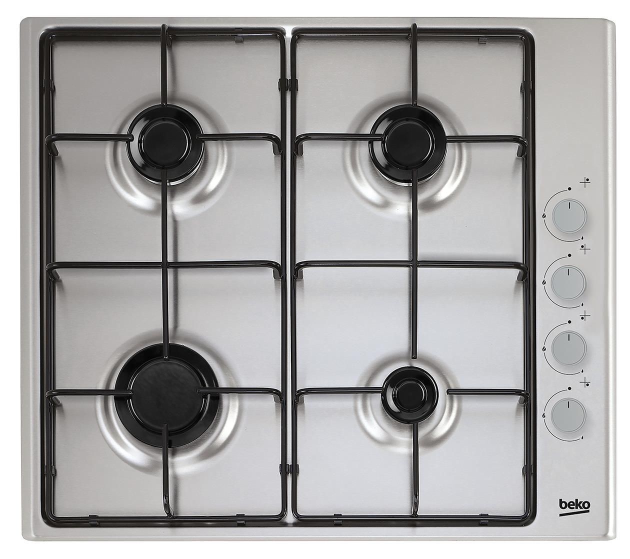 Beko Piano Cottura A Gas 4 Zone 60 Cm Acciaio Inox HIGG641C3SX