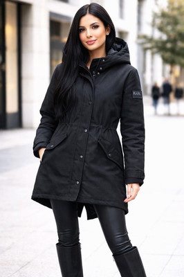 Karl Lagerfeld Paris Damen Jacke Parka Urban Casual Schwarz  Gr. S  36 Neuwertig