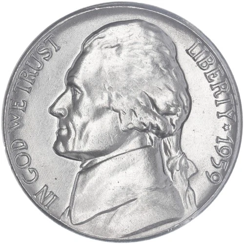 1959-D Jefferson Nickel — photo from the most recent tracked eBay sale