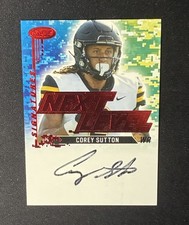 2022 Sage Corey Sutton Next Level Red Auto Rookie Card # NLS-CS. rookie card picture