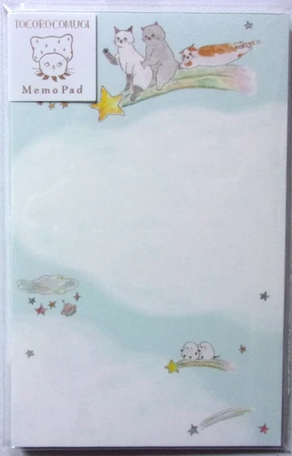 TOCORO COMUGI Cat Rabbit Double Sided Memo Pad Made in Japan Active Co. Ltd