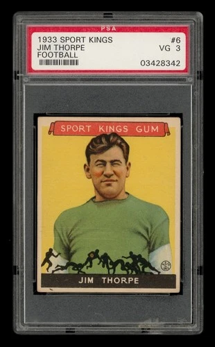 1933 Goudey Sport Kings Set-Break # 6 Jim Thorpe Football PSA 3 VG