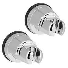 2 Pack Vacuum Suction Cup Shower Head Holder, Removable Shower Head Chrome