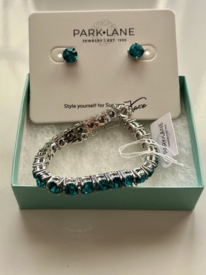 Park Lane Color Crush Turquoise Mini Impression Bracelet & Earrings Set NWTB