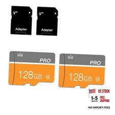 128GB Memory Card,Micro Card with Adapter Class 10 High 128GB-2PACK Yellow