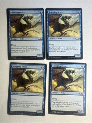 4x Mtg Core Set 2019 M19 Snapping Drake NM Magic The Gathering