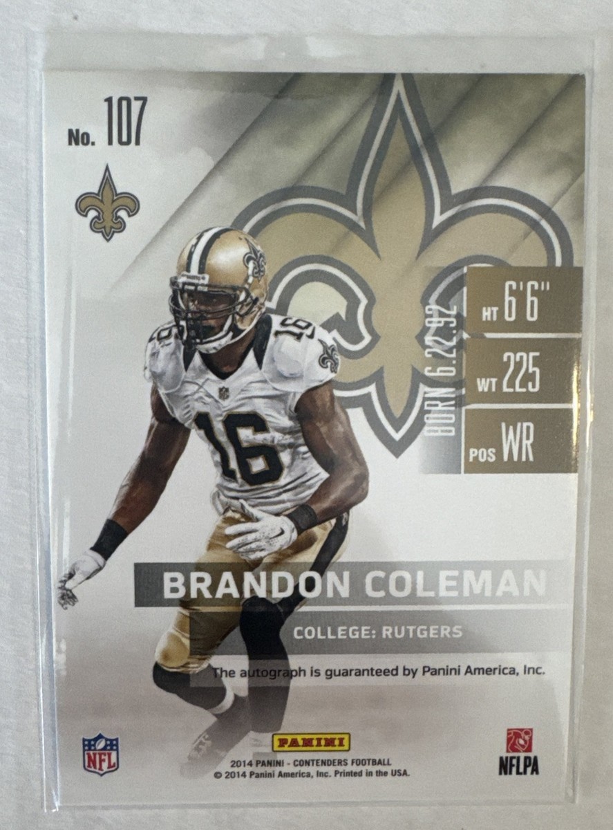 2014 Panini Contenders Championship Ticket /99 Brandon Coleman