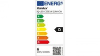 ŻAróWka ŹRóDłO śWiatłA Led E14 IQ-LED C35E14 5,9W-CW 806Lm 6500K Barwa Zimna 3 L