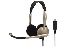 Koss CS 100 Communication Headset With Flexible Boom Microphone USB Plug