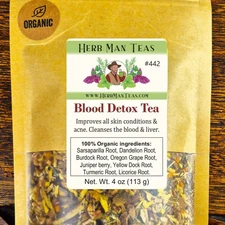 BLOOD CLEANING TEA - for all skin conditions by master herbalist 4oz