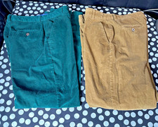 IZOD Brown and Hunter Green Boys Corduroy Pant Lot of 2 - Sz. 18