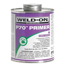 WELD-ON 13994 Primer,Purple,32 Oz,PVC and CPVC 6KWU6