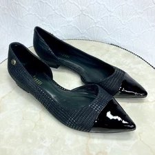 Capelli Rossi Anthropologie D’Orsay Flats Womens 6 Black Leather Point Toe Shoes