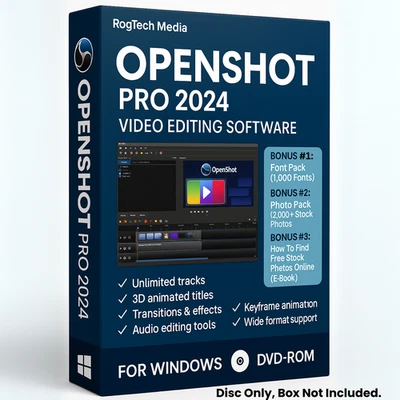 Open Shot PRO 2024 Video Editor | Video Editing & Creation Suite for WIN on DVD - image 1 of 4