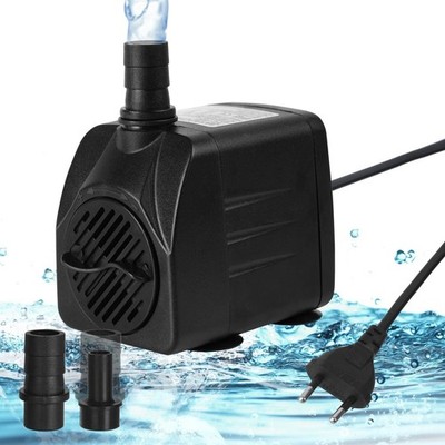 Mini Aquarium Pumpe 600L/H, 10W, Ultra Leise, Max. 1,25m Hub, Brunnenpumpe