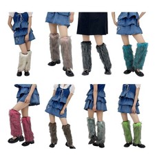 Faux Furs Leg Warmer,Warm Soft Cozy Fuzzy Leg Warmer Boot Cuffs Cover for Womens