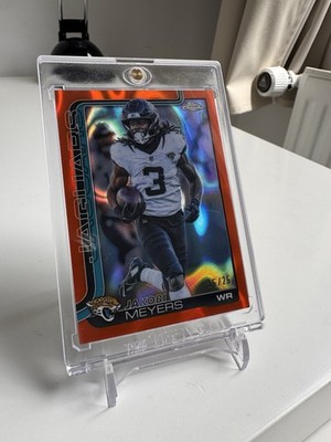 2025 Topps Chrome Jakobi Meyers Orange Refractor /25 Jacksonville Jaguars