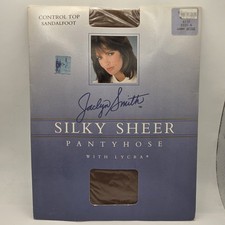 VTG New Old Stock Jacyln Smith Silky Sheer Pantyhose Control Top Sandalfoot Sz A
