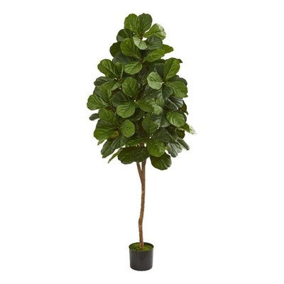 Nearly Natural 6ft Fiddle Leaf Fig Artificial Tree in Green