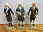 3 MARX Presidents Painted Plastic Figures 2.75"  - Monroe - Jackson - John Adams